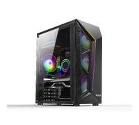 CASE GAMING 1 LED RGB + 4 FAN ARGB, 2 USB, GLASS PANEL