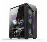 CASE GAMING 1 LED RGB + 4 FAN ARGB, 2 USB, GLASS PANEL