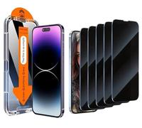 case & glass 5 pellicole protettive per lo schermo auto installabili per la privacy, compatibili con Apple iPhone XS Max, in vetro temperato anti-spia, durezza 9H, anti-impronta, ad alta definizione,