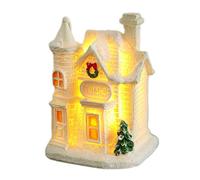 Case Illuminate Per Presepe,Casette Illuminate Per Villaggio - Decorazione Collezionabile Per Vetrina Scaffale Appartamento Festa Invernale