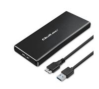 Case in alluminio Qoltec | Alloggiamento per unità SSD M.2 | SATA | NGFF | USB 3