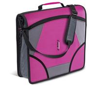 Case-it D-186 - Raccoglitore con cerniera e cerniera, anelli a D da 10,2 cm, per 5 oggetti, capacità 800 fogli, colore: magenta
