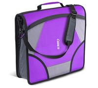 Case-it D-186 - Raccoglitore con cerniera e cerniera, anelli a D da 10,2 cm, per 5 oggetti, capacità 800 fogli, colore: viola scuro