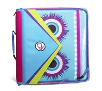 Case-it LT-307-ME - Raccoglitore universale con cerniera Monster Eye con custodia rimovibile per computer portatile, con anelli a O da 5,1 cm, tracolla e tracolla, colore: Magenta