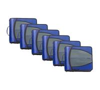 Case-it Mighty - Raccoglitore con cerniera per la scuola, con anelli a O da 7,6 cm, capacità di 600 fogli, cartella portadocumenti espandibile per 5 soggetti, tasche multiple e organizer, tracolla, D