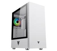 Case Itek VERTIBRA S210W - Gaming Middle Tower, 12cm ARGB fan, 2xUSB3, Side Panel Temp Glass, White Edition