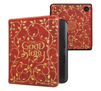 kwmobile Custodia eReader Compatibile con Kobo Libra Colour Cover - eBook Reader Flip Case - giallo/arancione/rosso - C'era una volta