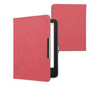 kwmobile Custodia compatibile con Tolino Vision 1/2 / 3/4 HD - Cover Jeans Denim con Chiusura Magnetica - eReader Flip Case rosso