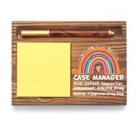 Case Manager Regalo Sticky Note Holder Apprezzamento Regalo di ringraziamento in legno scrivania accessorio caso Manager apprezzamento settimana squadra TZP175