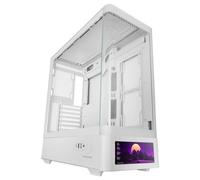 Mars Gaming MC-LCDPRO Case Gaming ATX Schermo LCD IPS 7.2" Personalizzabile Vetro Temperato Curvo Frontale e Laterale Struttura a Doppia Camera Supporto Raffreddamento a Liquido fino a 360mm Bianco