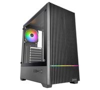 Mars Gaming MC-QUANTUM, Case PC Gaming ATX, Frontale Mesh con Striscia LED ARGB, Vetro Temperato Laterale Completo, 4x ventole FDB 120mm, Supporto Raffreddamento Liquido fino a 240mm, USB-C, Nero