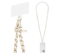 Case-Mate Cordino a tracolla per telefono [funziona con tutti i telefoni], cinturino a mani libere, ciondolo in pelle per telefono cellulare, catena da collo per iPhone 17 Pro Max /16 Pro Max /15/14