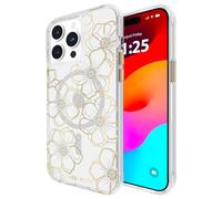 CASE-MATE Custodia per iPhone 15 Pro Max con gemme floreali [protezione contro le cadute da 3,7 metri] [compatibile con MagSafe] Cover magnetica con strass scintillanti per iPhone 15 Pro Max 6,7