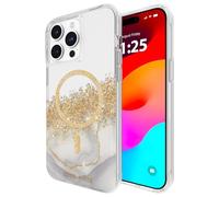 Case-Mate Custodia per iPhone 15 Pro Max, effetto marmo di carato, protezione contro le cadute da 3,7 m, compatibile con MagSafe, cover magnetica con graziosa brillantezza per iPhone 15 Pro Max 6,7