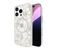 Case-Mate - Custodia per iPhone 16 Pro, compatibile con MagSafe, elegante cover magnetica iridescente con protezione dalle cadute fino a 3,7 m, motivo: gemme floreali