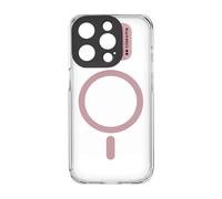 case&me cover trasparente con modulo MagSafe per iPhone 15 Pro Max, compatibile con MagSafe, protezione per fotocamera, rosa