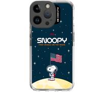 case&me cover per iPhone 14 Pro a tema Peanuts, cover iPhone Snoopy, protezione della fotocamera, tasti protetti, blu