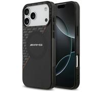 CG MOBILE AMG - Custodia trasparente a doppio strato, compatibile con MagSafe per iPhone 17 Pro Max (nero/rosso)