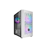 CASE MICRO-ATX GAMING NUWO BLITZ R25 3 VENTOLE LED ARCOBALENO PANNELLO VETRO WHI