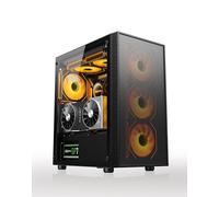 Case Micro ATX PC | Mini Tower Computer case supporto verticale GPU | 120 mm * 1 ventola RGB preinstallata | ITX Desktop Chassis per MATX/ITX | 240 RAD | 320 mm GPU | 165 mm CPU Cooler Altezza-Nero