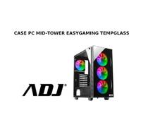 CASE MID-TOWER EASY GAME TEMPGLASS ATX/MICROATX 1USB2 1USB3 ADJ BK