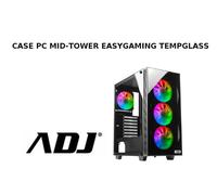 CASE MID-TOWER EASY GAME TEMPGLASS ATX/MICROATX 1USB2 1USB3 ADJ BK