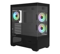 Zalman Chronix ATX Mid-Tower Gaming PC Case, include 3 x ventole ARGB, USB Type-C, 360 mm Top & 240mm Side Radiator Support, Vetro Temperato Panoramico, Gestione Cavi, Telaio Computer Desktop, Nero