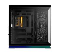 NOX XTREME PRODUCTS Hummer Galaxy - Case PC, Vetro Temprato frameless, 4 Ventole 120mm PWM, Spazio per 10 Ventole, USB-C e USB 3.0, Controller Hub ARGB, ATX/M-ATX/ITX, Nero