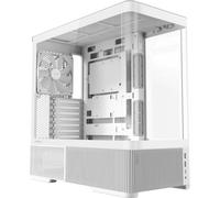 Antec C6 Curve Air White Mid-Tower Case, vetro temperato panoramico, alto flusso d'aria, 3 ventole PWM incluse, supporto radiatore da 360 mm e GPU 450 mm, Type-C 10 Gbps, custodia da gioco ATX
