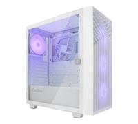 Case PC Coolbox GA300 Grid Line ARGB Bianco USB-C 3.2