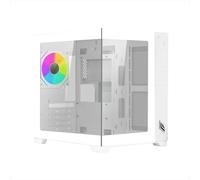 CASE PC GAMING MICRO TOWER WH VENTOLA ARGB 120MM FRONTALE E PANNELLO VETRO mATX