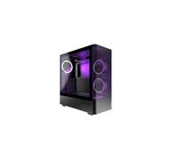 Case PC M.RED Black Bird Mesh Midi Tower Nero con pannello in vetro temperato e ventole RGB - Nouvo