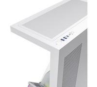 MODECOM Volcano STELLAR Plus ARGB 5F Bianco | Gaming PC Case Midi Tower ATX | Design elegante con finestra | 5 ARGB ventola preinstallata | PC Case