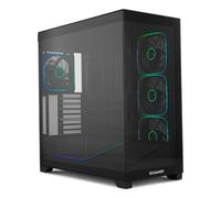 NOX XTREME PRODUCTS HUMMER Blade - Case PC Tower ATX/M-ATX/ITX, Vetro Temprato, 5 Ventole ARGB 140mm Preinstallate, Spazio per 8, Controller ARGB, USB 3.0 e USB-C, Nero