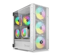 Case PC Savio Raptor X1 ARGB Vetro Temperato Bianco Midi Tower