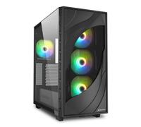 Case PC Sharkoon REBEL C80G RGB Nero Vetro Temperato ATX