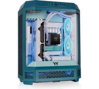 Thermaltake Tower 600 | Mid Tower ATX ottagonale | 2 ventole da 140 mm preinstallate | Ventilazione verticale | Compatibile con refrigeratore da 420 mm e fino a 13 ventole | Teal