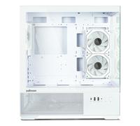 Zalman CHRONIX ATX - Custodia per PC ATX, 3 ventole Prism ARGB preinstallate, supporto radiatore da 360 mm, tipo C 3.2 e USB 3.0, custodia per PC da gioco in vetro temperato panoramica, colore bianco