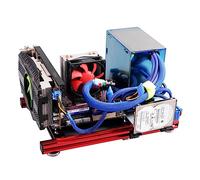 Case per Computer in Alluminio Mini ITX Fai da Te, Design Impilabile, Eccellente Dissipazione del Calore, Supporta Alimentatori di Grandi Dimensioni, Adatto per Costruttori di