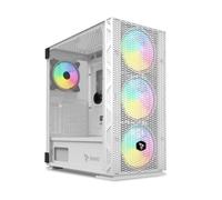 Case per computer - SAVIO - RAPTOR WHITE X1 - Vetro ARGB - Mesh - Bianco