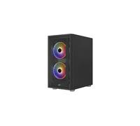 AEROCOOL Boitier Moyen Tour ATX Graphite RGB avec panneau vitré (Noir