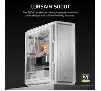 Case per PC - CORSAIR - Serie 5000T - Mid-Tower - Bianco