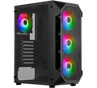 Case per PC da Gaming in Vetro Temperato Mid-Tower ATX con 4 Ventole ARGB LED