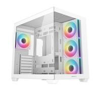 Case per PC - DEEPCOOL - R-CG530-WHADA4-G-1 - Mini Tower - Fattore di forma Mini-ITX / Micro-ATX / ATX e Micro-ATX - 4 ventole ARGB - Bianco