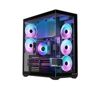 CASE PER PC MODECOM STELLAR ARGB MIDI 5F BLACK - Materiale in metallo, Dimensioni 24,5 x 54,8 x 49