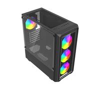 CASE PER PC SAVIO Noctis Glass RGB - Materiale in vetro, Dimensioni 210 x 450 x 410 mm, Peso 4 kg