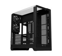 Thermaltake View 390 TG | Telaio Mid Tower | Connettori nascosti compatibili | Pannello laterale curvo TG | 2 ventole CT120 preinstallate | Nero