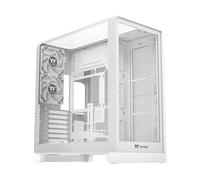 Thermaltake View 390 TG | Telaio Mid Tower | Connettori nascosti compatibili | Pannello laterale curvo TG | 2 ventole CT120 preinstallate | Snow