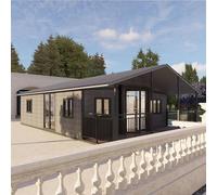 Case prefabbricate pieghevoli moderne: Casa portatile del contenitore di 20ft/40ft con bagno, design di lusso a doppia ala, 1-3 camere da letto - Piccola casa mobile con cucina in vendita