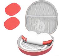 Case Protettiva per Cuffie Wireless per airpods Max - Custodia Rigida EVA con Vellutata e Cover Morbida per Padiglioni, Borsa Trasporto agli Urti per Viaggi(red)